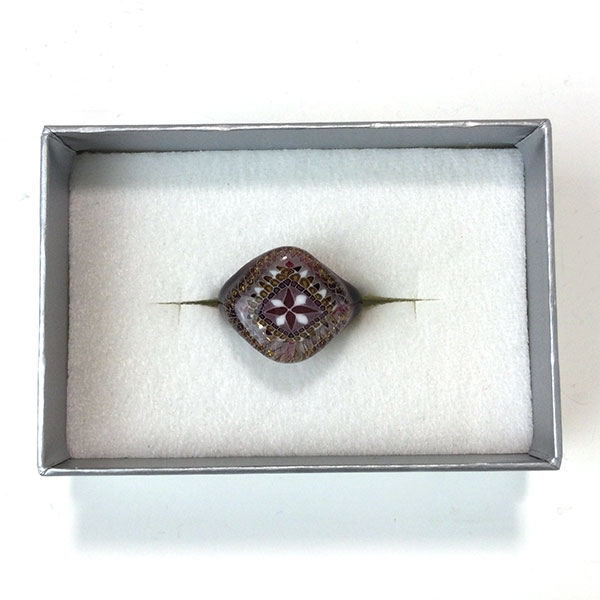 Amethyst Flower Glass Ring by Ryoko Tsukurimichi